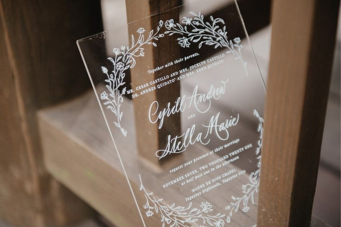 Cool Organic Invite in Acrylic and Blues | Tagaytay
