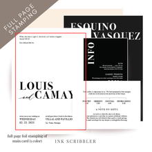 Load image into Gallery viewer, Bodoni Suite / Main Card Foil Stamping