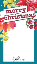 Load image into Gallery viewer, Merry Christmas Teal Gift Tag - ink scribbler
