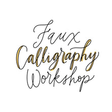 Load image into Gallery viewer, Faux Calligraphy Online Class - ink scribbler