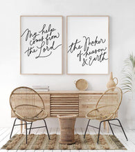 Load image into Gallery viewer, Psalm 121:2 Set of 2 Downloadable Print - ink scribbler