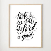 Load image into Gallery viewer, Psalm 34:8 Downloadable Print - ink scribbler