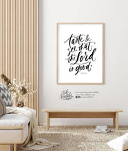 Load image into Gallery viewer, Psalm 34:8 Downloadable Print - ink scribbler