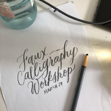 Load image into Gallery viewer, Faux Calligraphy Online Class - ink scribbler