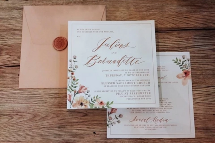 Blush Floral Invitation | New South Wales