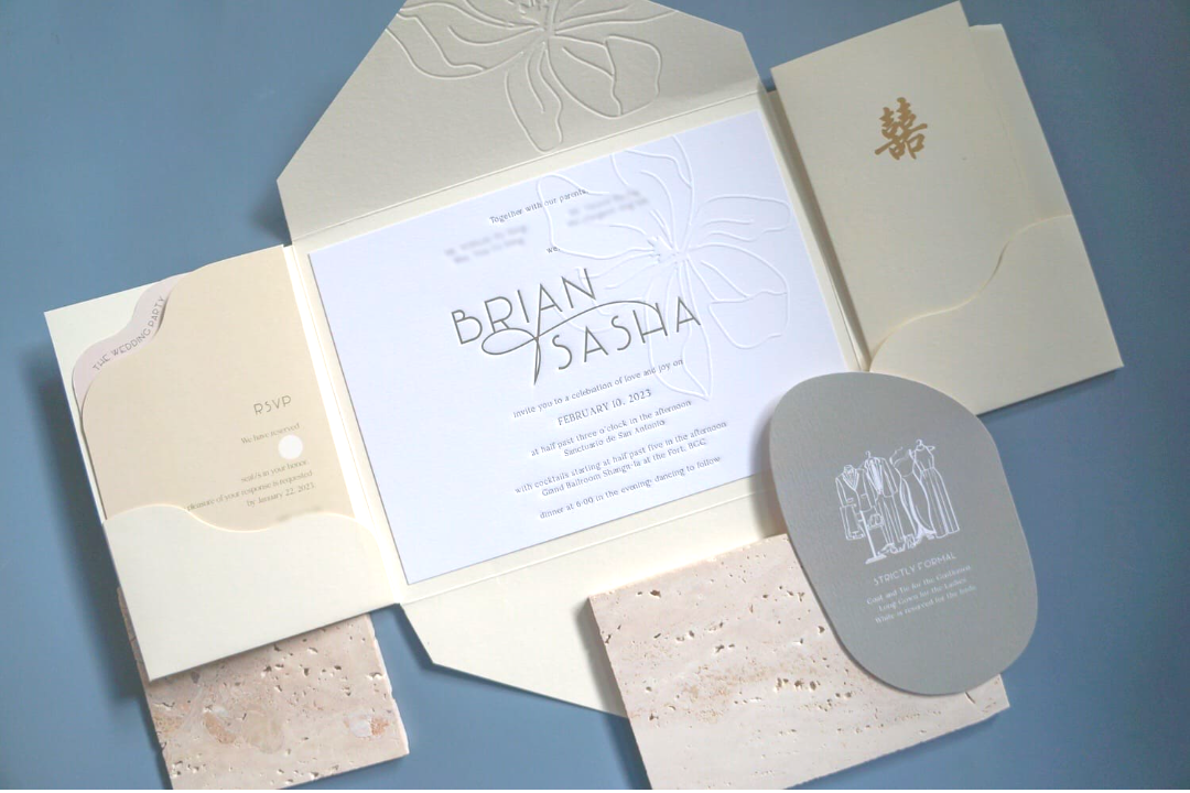 Die Line File Invitation Ivory Open Envelope & Die Cut Invitation / Manila – Ink Scribbler