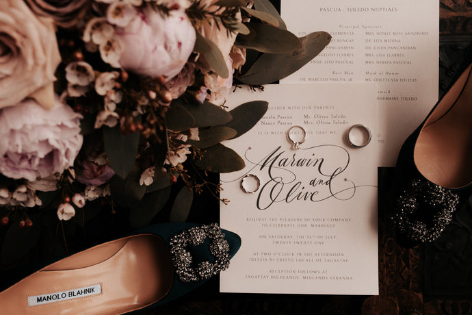 Clean and Crisp Invitation with Crystals | Tagaytay