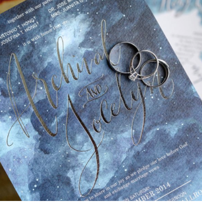 Starry Night Themed Invitation