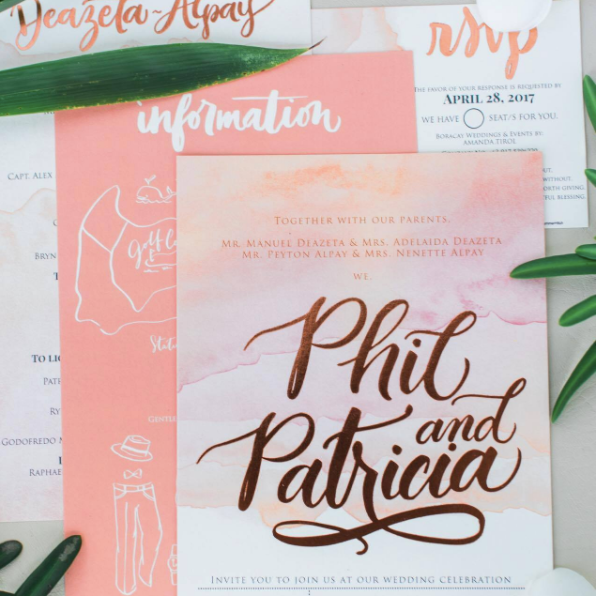 Blush Gradients for a Boracay Wedding