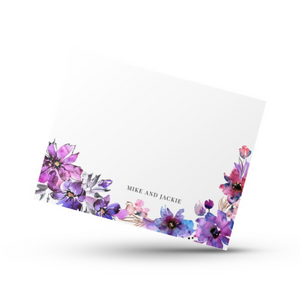 Purple Florals Notecards [C]