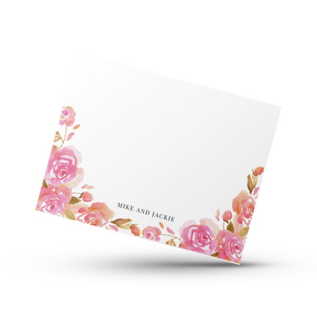 Pink Roses Notecards [C]
