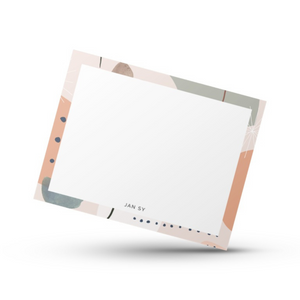 Abstract Beige Frame Notecards [A]