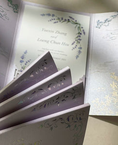 Oriental Gatefold - Lasercut Pocket with Holographic Foil