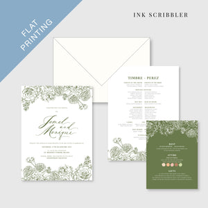 Rosa / Flat Print Invitation Suite