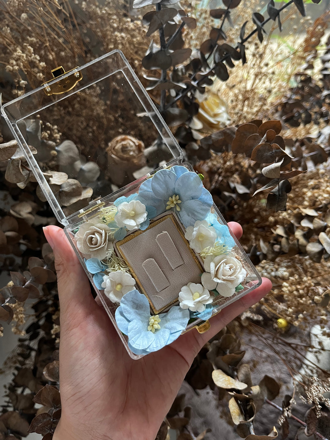 Floral Square Ring Box