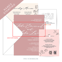 Load image into Gallery viewer, Lexa Suite / Foil Stamped Names
