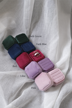 Load image into Gallery viewer, Velvet Ring Box - Triple Slot Octagon
