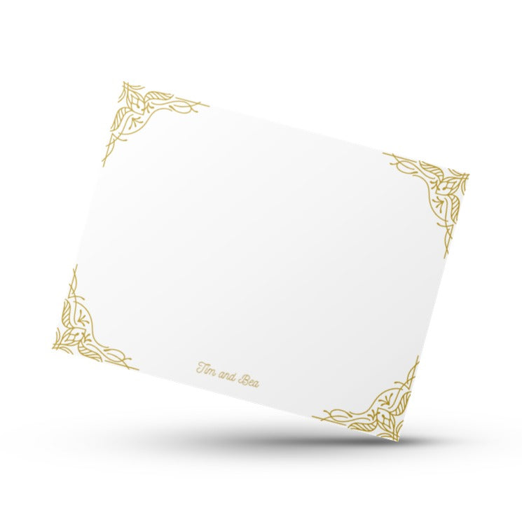 Gold Ornate Notecards [B]