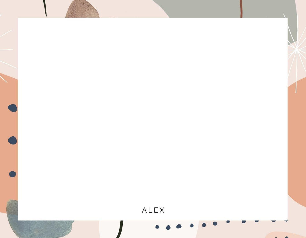 Neutrals Abstract Notecards - ink scribbler