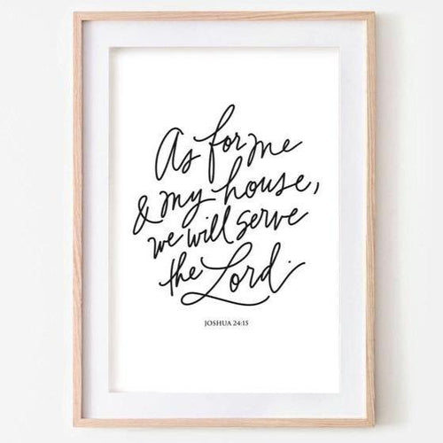 Joshua 24:15 Downloadable Print - ink scribbler