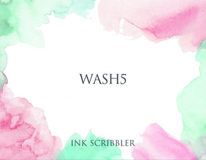 Wash5 Notecards - ink scribbler
