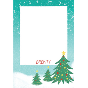 Christmas Tree Rec Gift Tag - ink scribbler