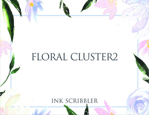 FloralCluster2 Notecards - ink scribbler