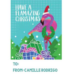 Flamazing Christmas Gift Tag - ink scribbler