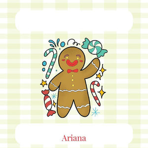 Colored Gingerbread Man Gift Tag - ink scribbler