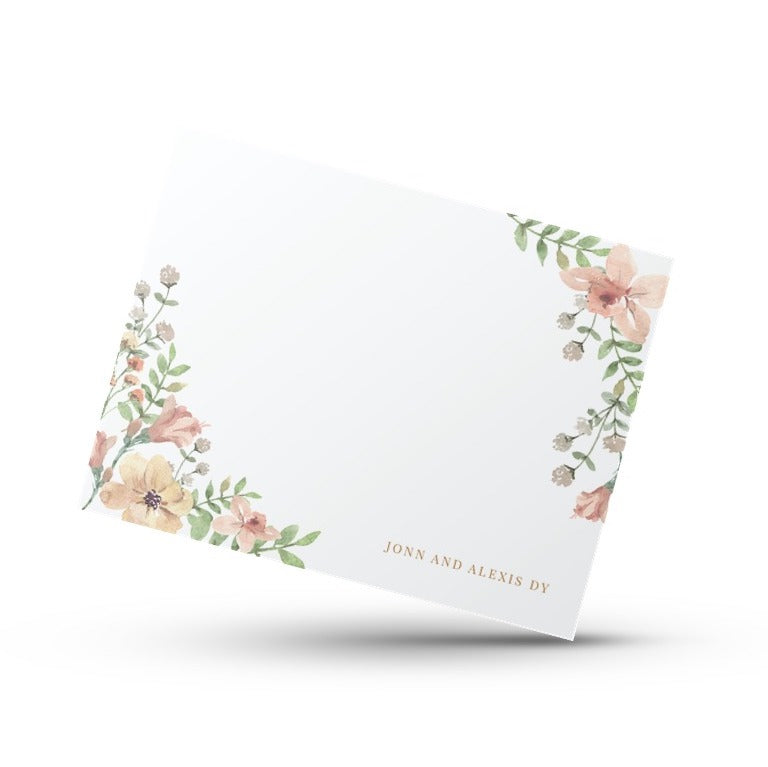 Peach Blooms Notecards