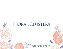 Load image into Gallery viewer, FloralCluster4 Notecards - ink scribbler
