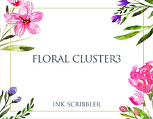 Load image into Gallery viewer, FloralCluster3 Notecards - ink scribbler

