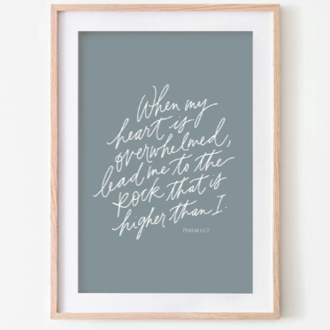 Psalm 61:2 Downloadable Print - ink scribbler