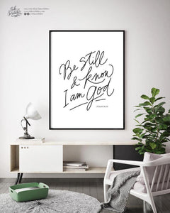 Psalm 46:10 Downloadable Print - ink scribbler