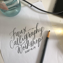 Load image into Gallery viewer, Faux Calligraphy Online Class - ink scribbler
