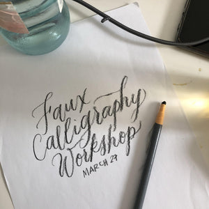 Faux Calligraphy Online Class - ink scribbler