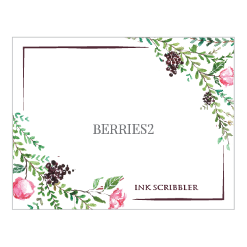 Berries2 Notecards - ink scribbler