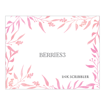 Berries3 Notecards - ink scribbler