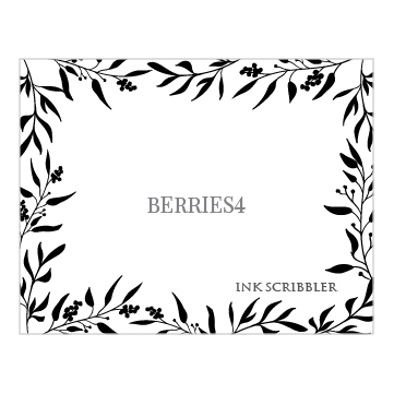Berries4 Notecards - ink scribbler