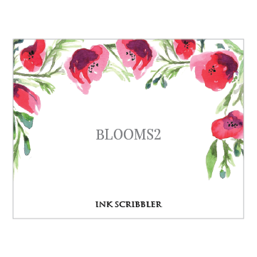 Blooms2 Notecards - ink scribbler