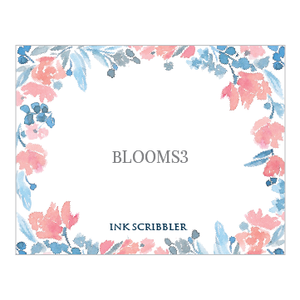 Blooms3 Notecards - ink scribbler