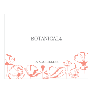 Botanical4 Notecards - ink scribbler