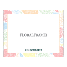 Load image into Gallery viewer, FloralFrame1 Notecards - ink scribbler
