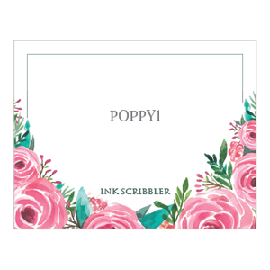 Poppy1 Notecards - ink scribbler