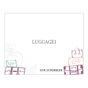 Luggage1 Notecards - ink scribbler