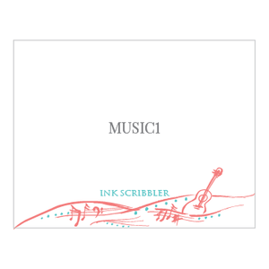 Music1 Notecards - ink scribbler