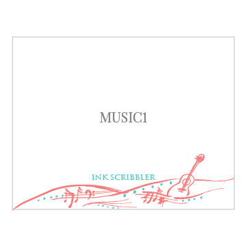 Music1 Notecards - ink scribbler